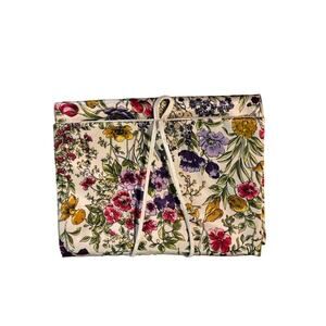 VTG Saks Fifth Avenue vintage bag cosmetic toiletries travel kit floral fabric